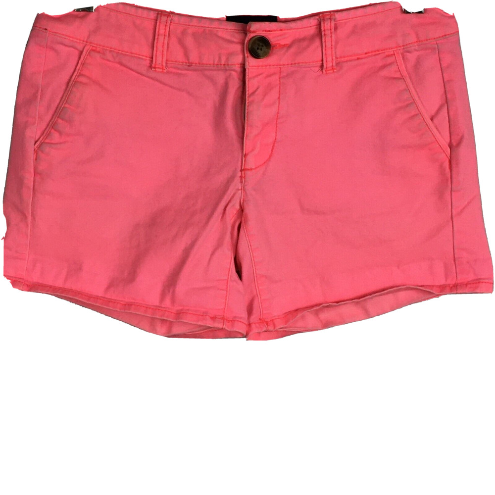 American‎ Eagle Shorts Womens Sz 00 Bright Pink Cotton Stretch Pockets